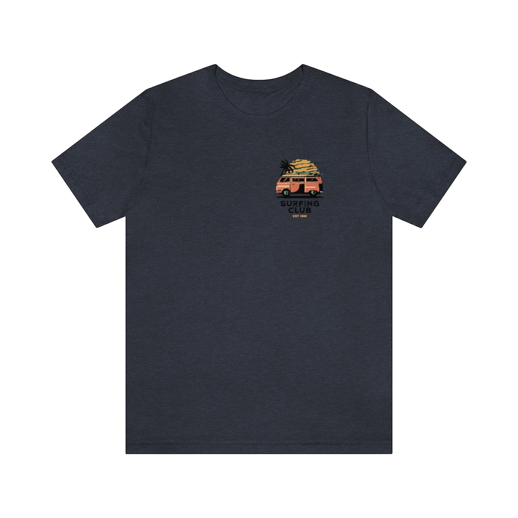 VW Bus Hauling My Board Unisex Jersey Short Sleeve Tee