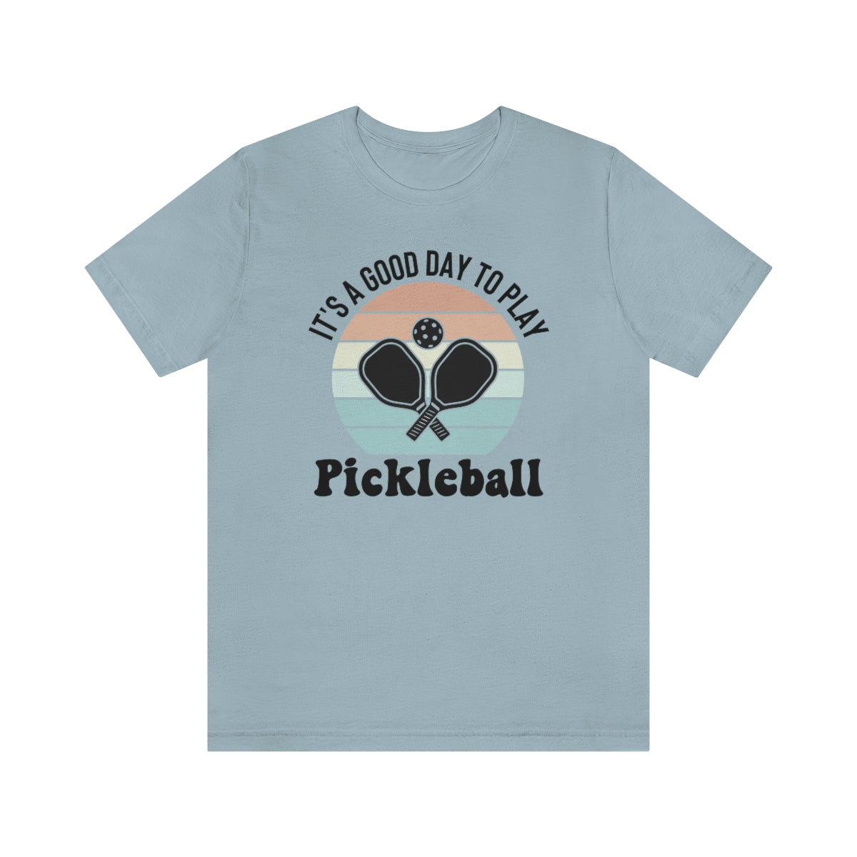 It's A Good Day To Play Pickleball Retro Sunset Shirt