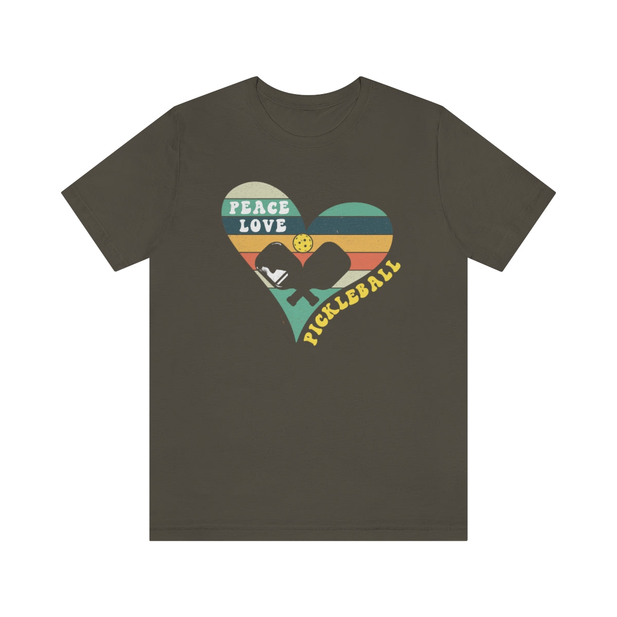 Peace Love Pickleball Retro Sunset Shirt