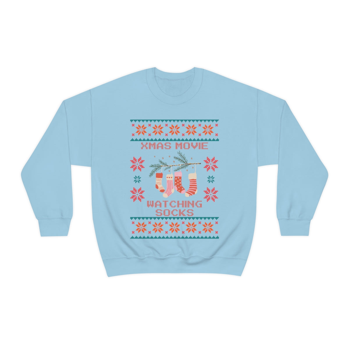 Christmas Movie Watching Socks Ugly Christmas Sweater Sweatshirt
