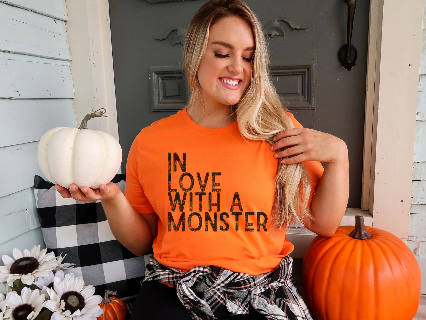 In Love With A Monster Halloween Unisex Jersey Short Sleeve Tee