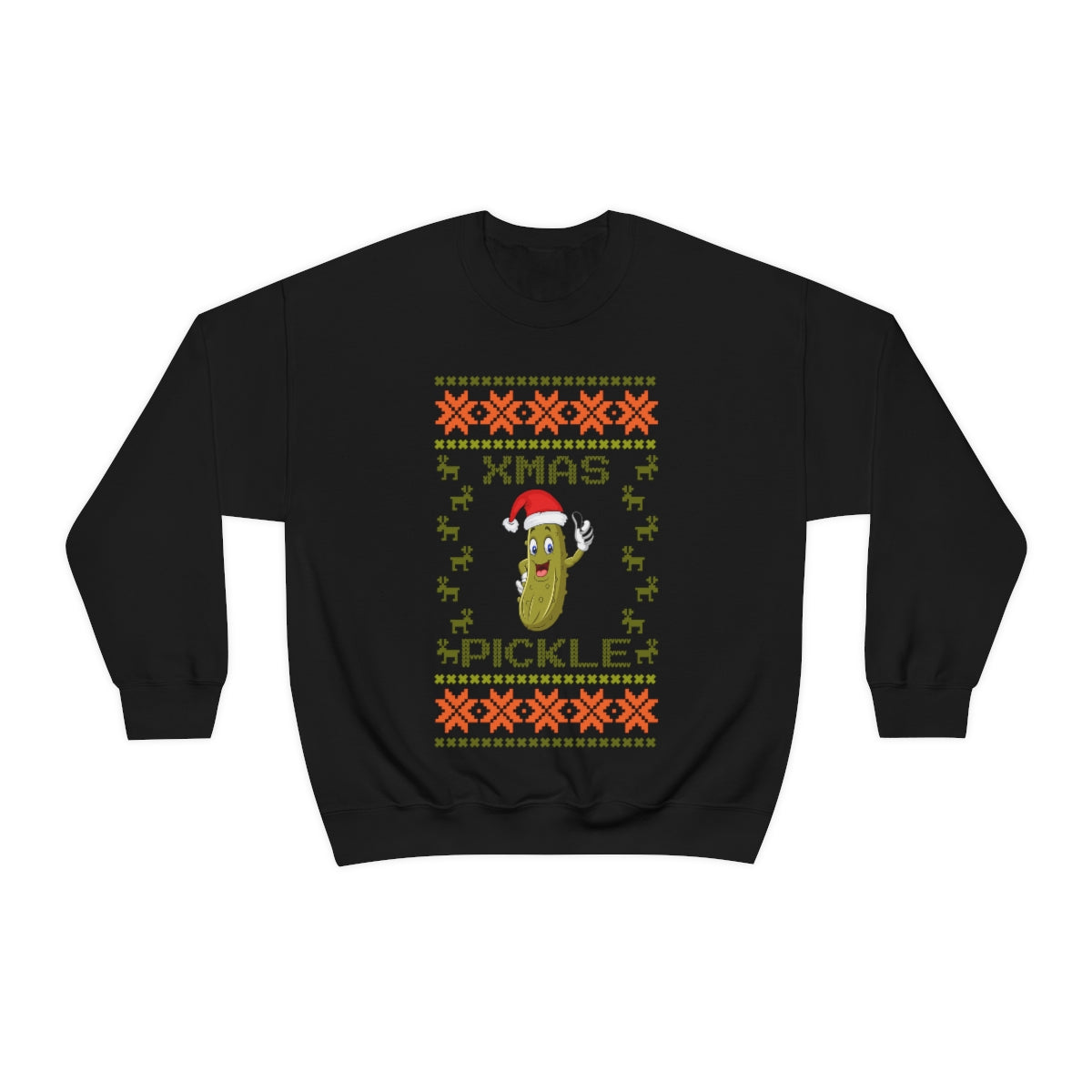 Pickle Ugly Christmas Sweater Crewneck Sweatshirt Unisex