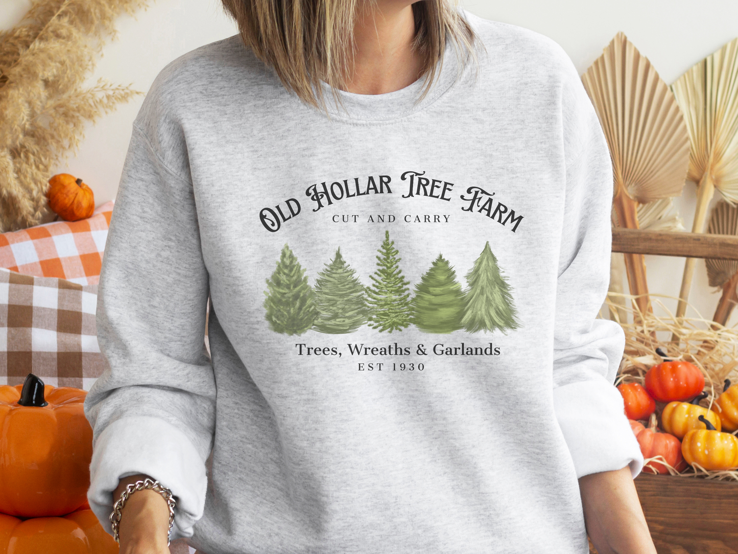 Farm Fresh Trees Crewneck Sweatshirt