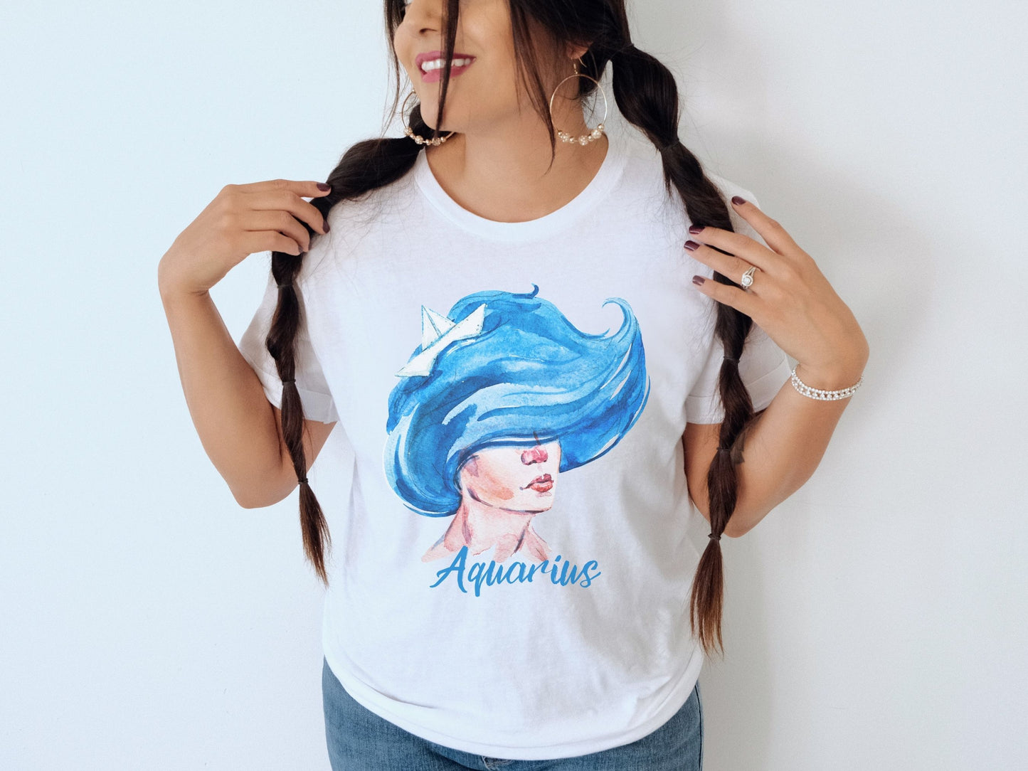 Aquarius Zodiac Astrology Big Hair Shirt