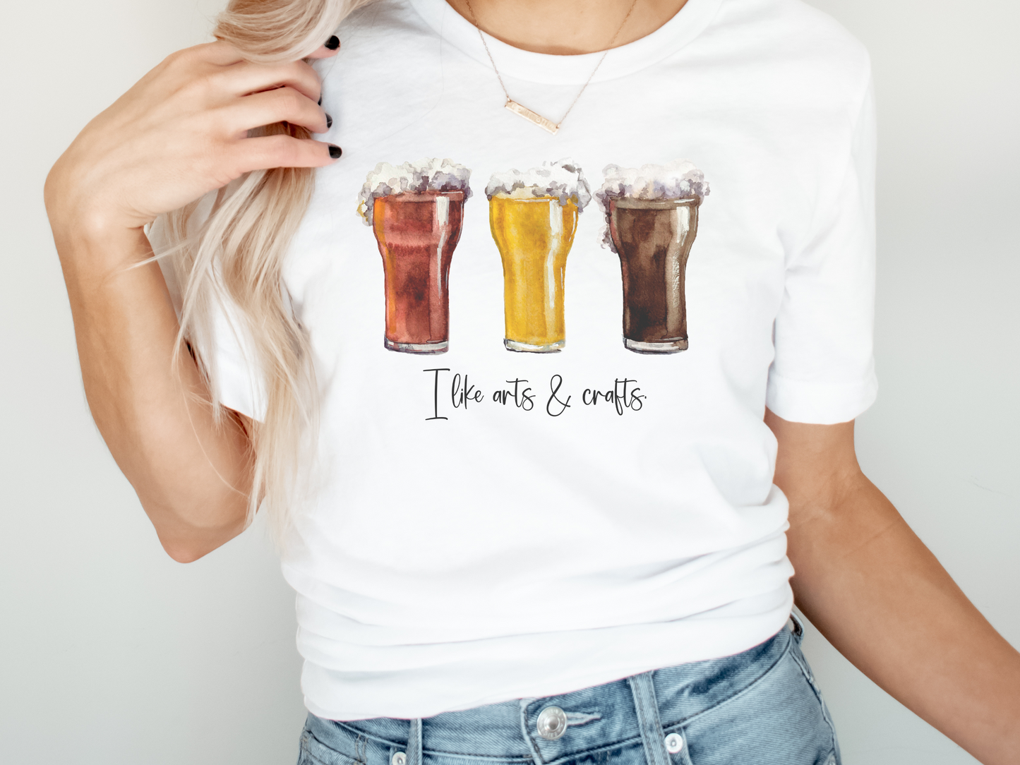 I Like Arts & Crafts, Funny Craft Beer Shirt, Boho Unisex Jersey Short Sleeve Tee
