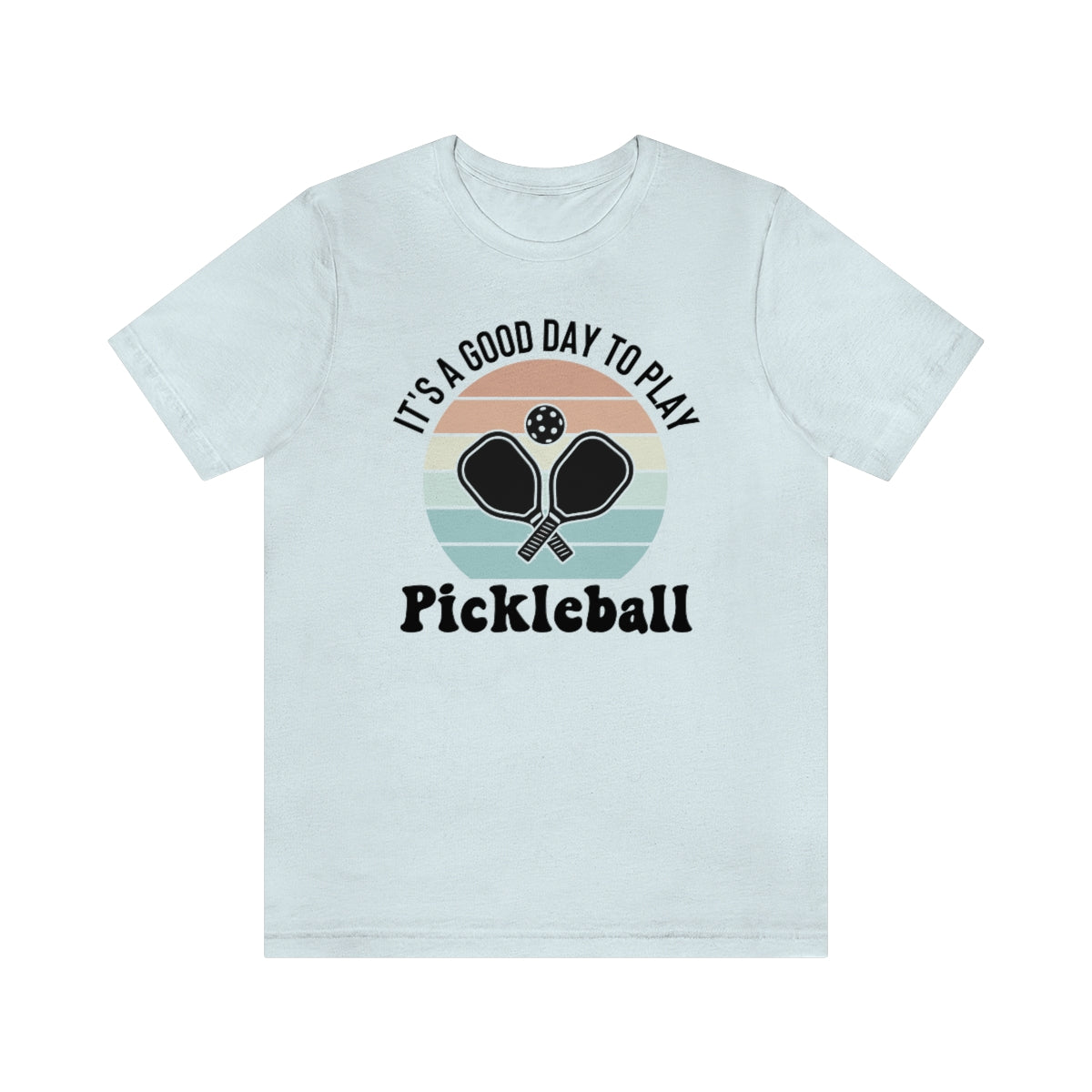It's A Good Day To Play Pickleball Retro Sunset Shirt