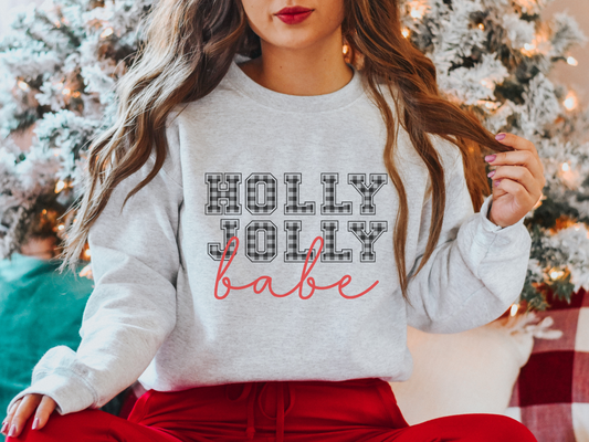 Holly Jolly Babe Christmas Sweatshirt