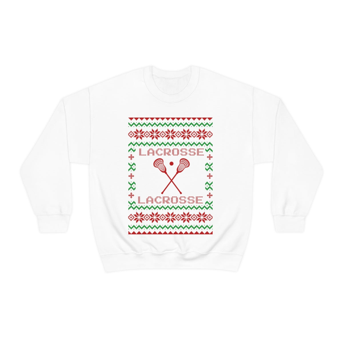 Lacrosse Ugly Christmas Sweater LAX RAT Unisex Crewneck Sweatshirt