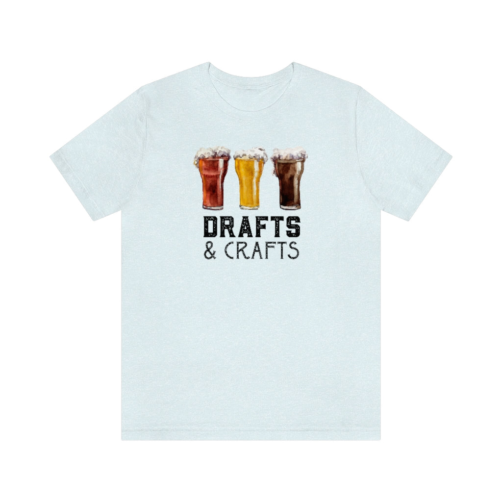 Drafts & Crafts Beer Shirt, Unisex Jersey Short Sleeve Tee