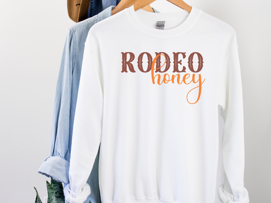 Rodeo Honey, Country Western Crewneck Sweatshirt for Women