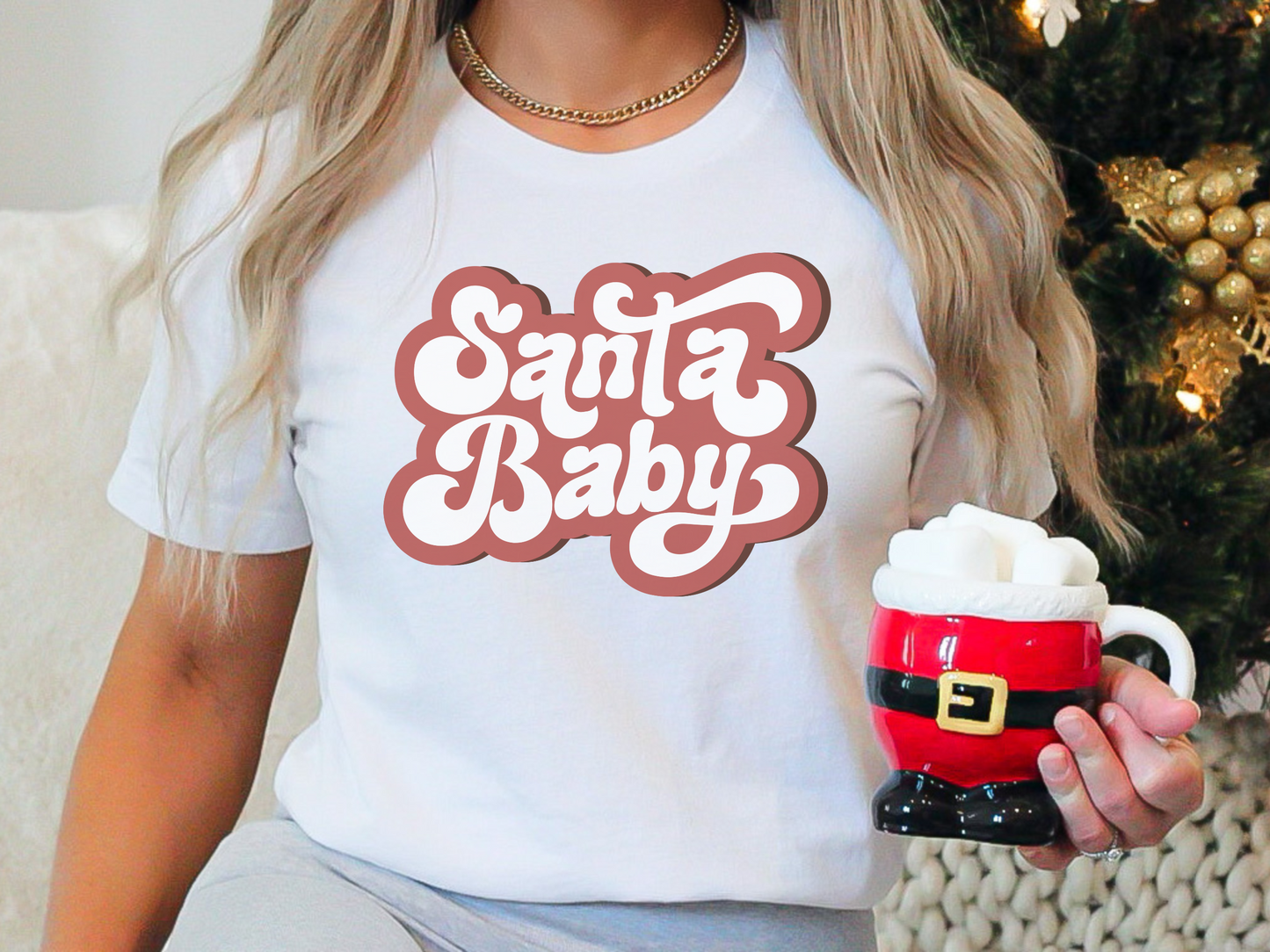 Santa Baby Retro Christmas Shirt