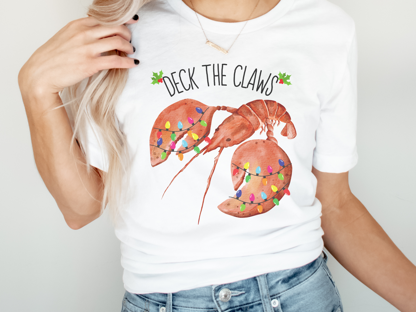 Deck The Claws Crustaceancore Unisex Holiday Tee
