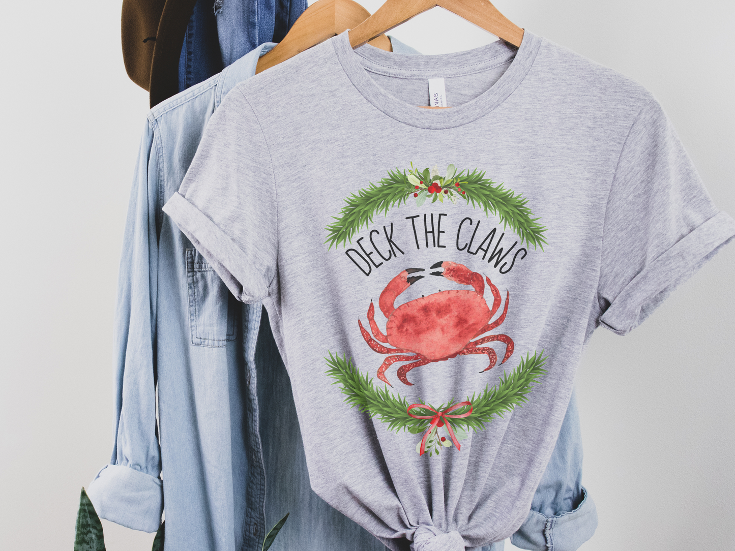 Deck The Claws Holiday Crab Shirt
