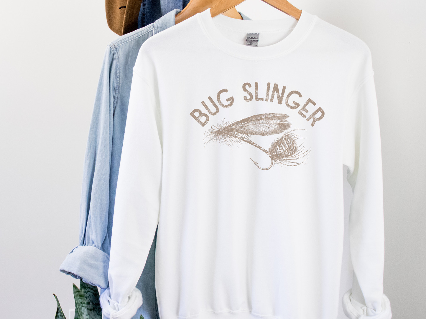 Bug Slinger Fly Fishing Unisex Crewneck Sweatshirt