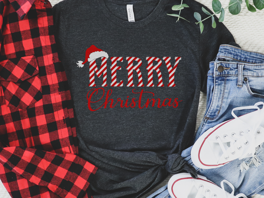 Merry Christmas Candy Cane Shirt Family Unisex