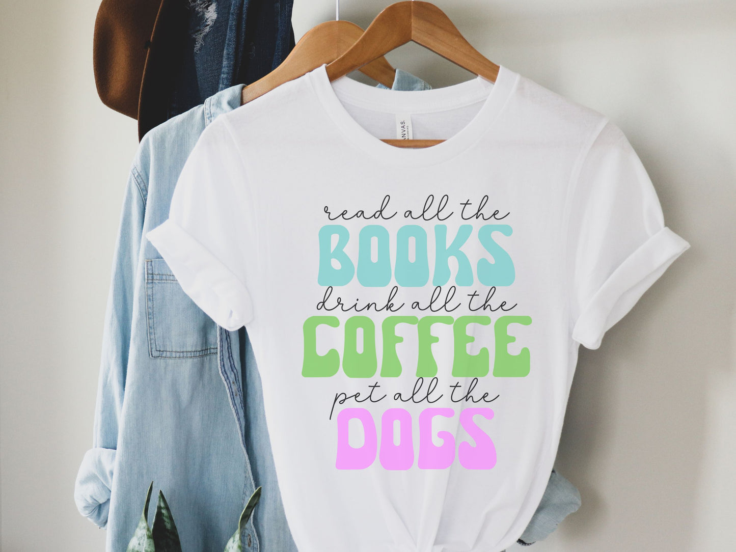 Books Coffee Dogs Shirt