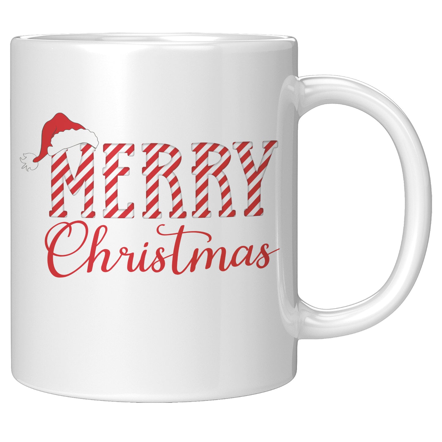 Candy Cane Merry Christmas Mug