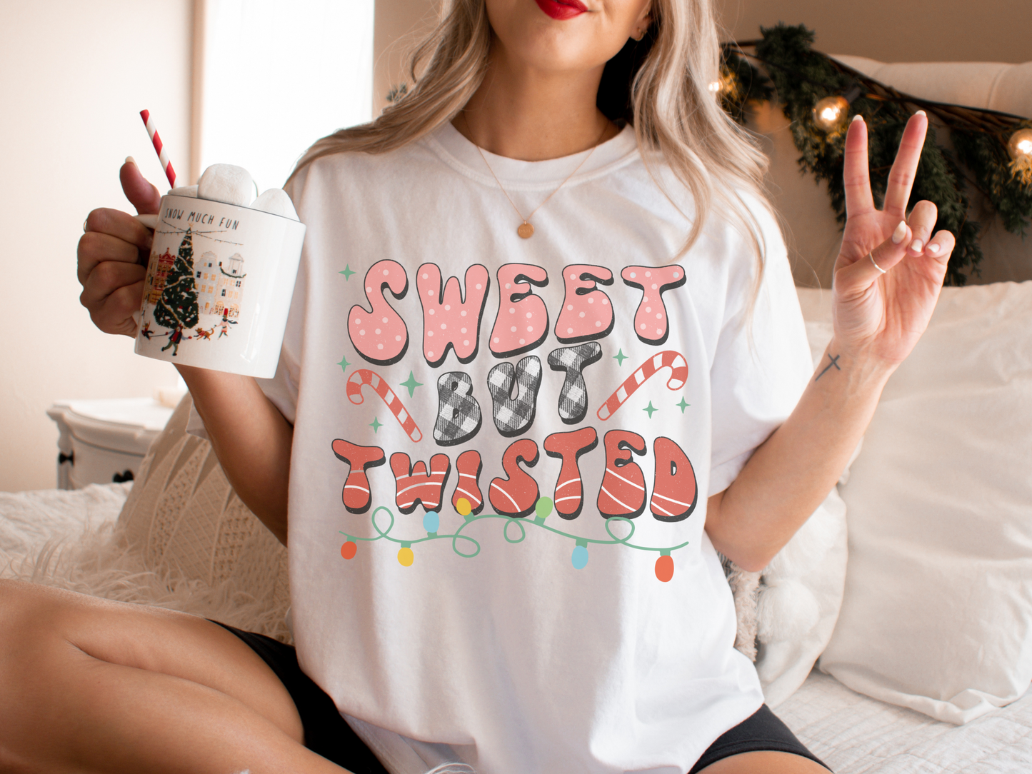 Sweet But Twisted Retro Christmas Comfort Colors Shirt