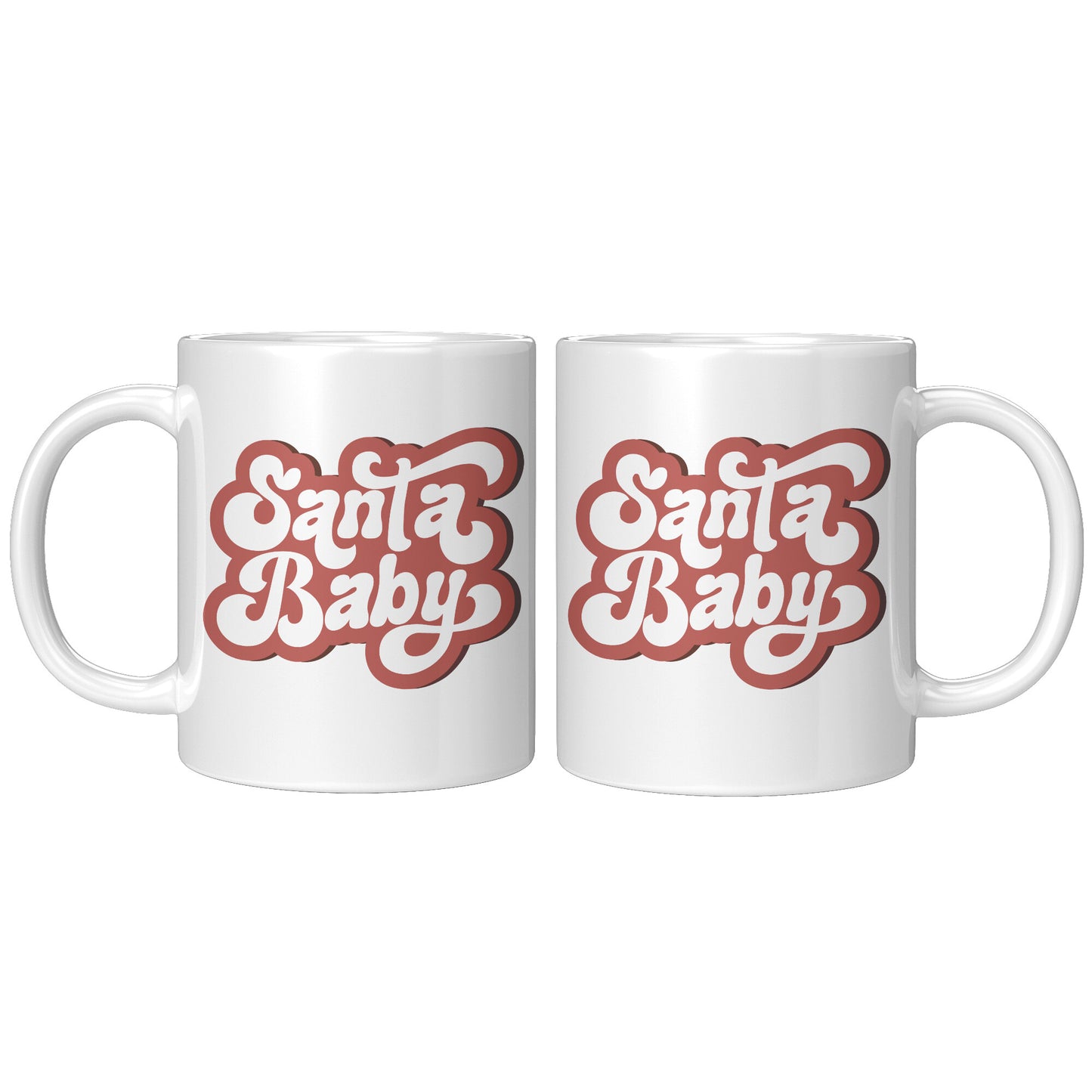 Retro Santa Baby Christmas Mug