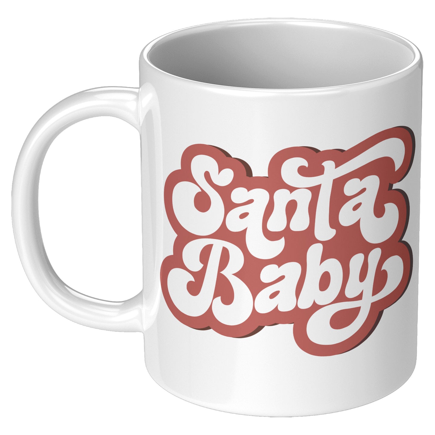 Retro Santa Baby Christmas Mug
