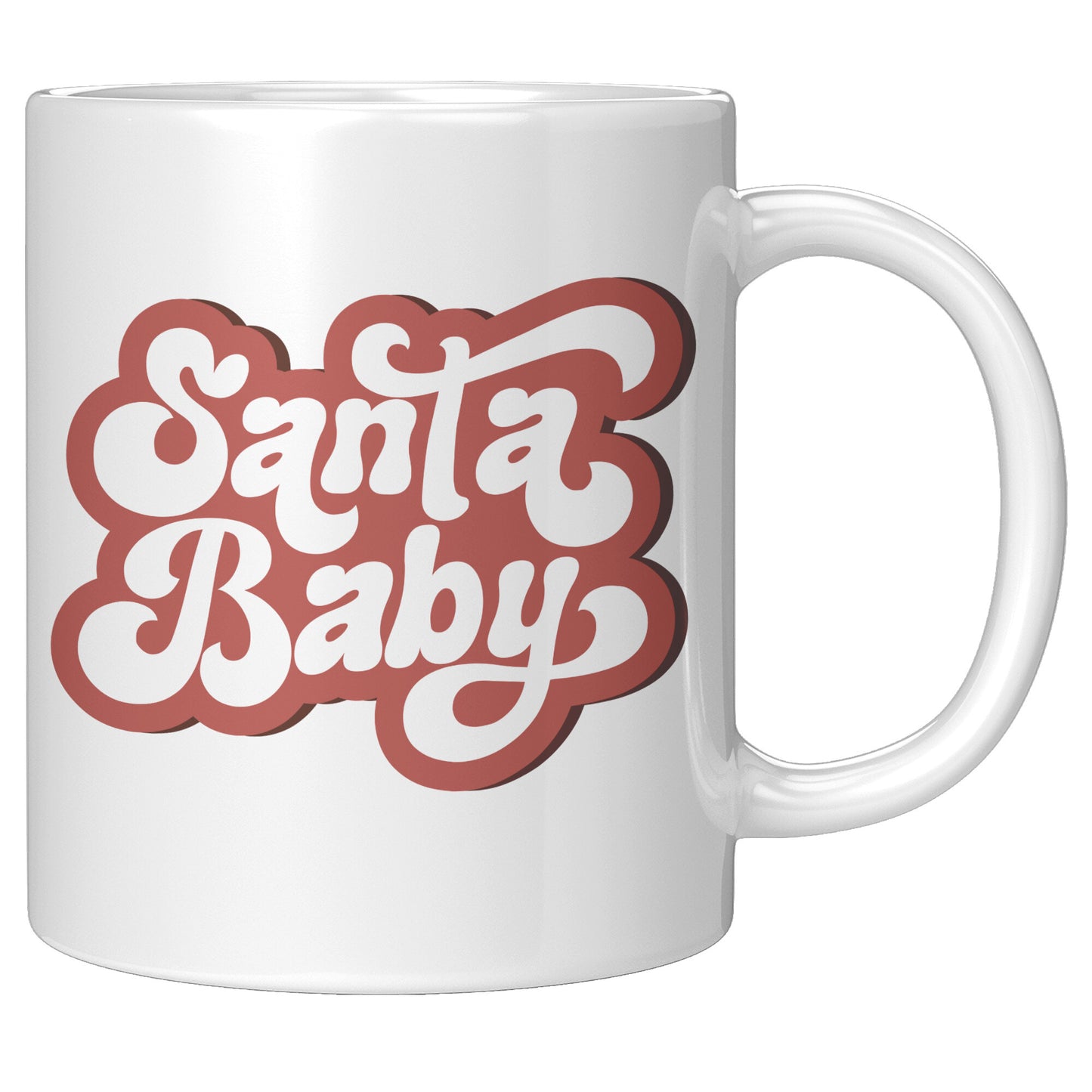 Retro Santa Baby Christmas Mug