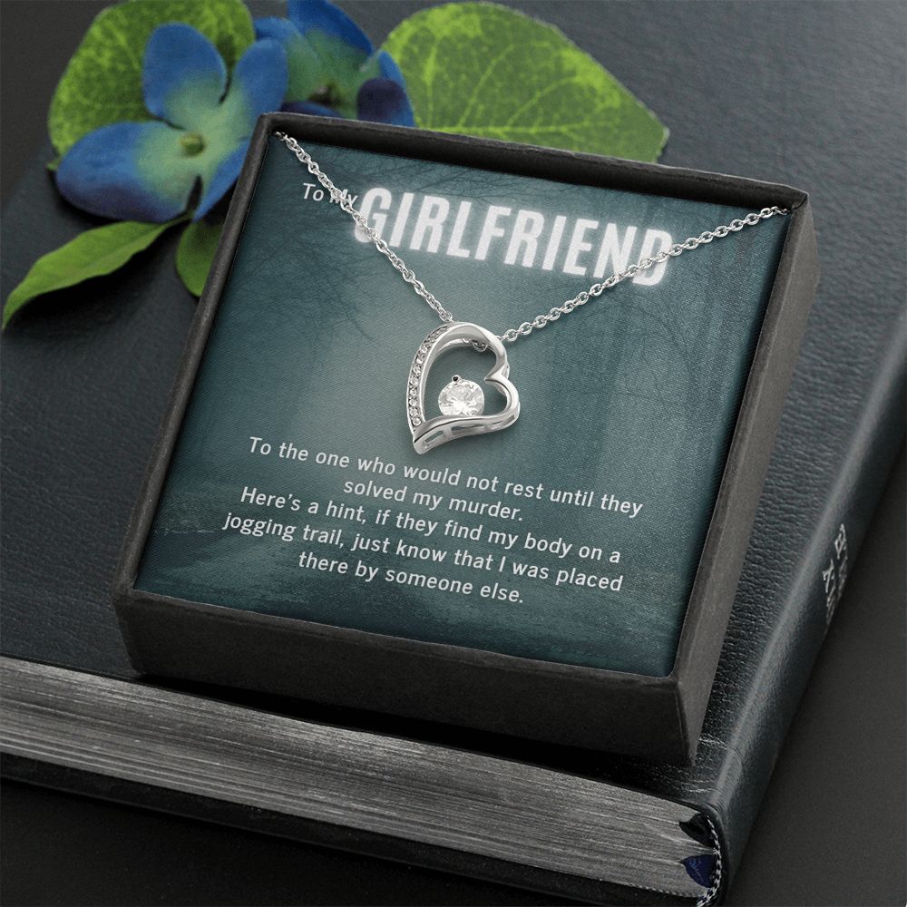 True Crime Junkie Gift for Girlfriend Heart Pendant Necklace