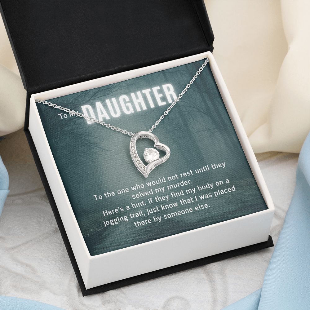 True Crime Junkie Gift for Daughter Heart Pendant Necklace