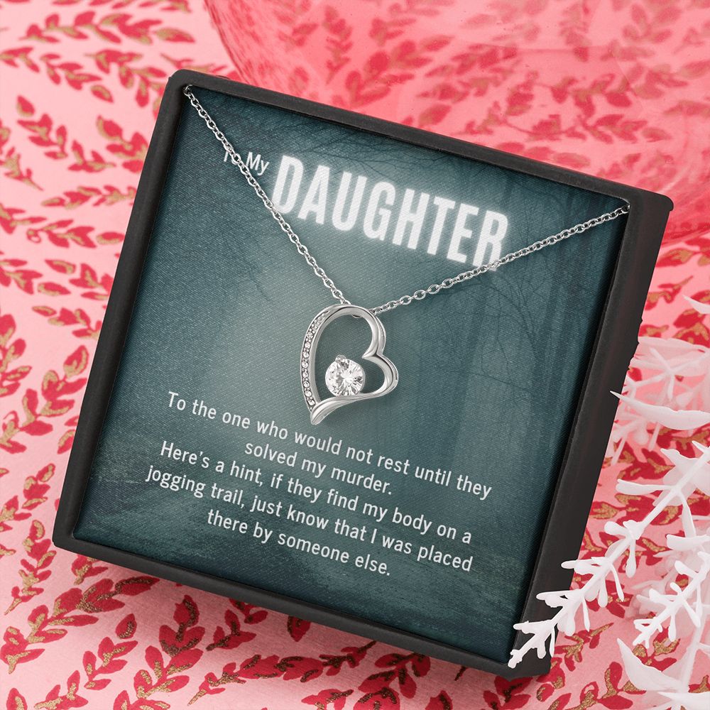 True Crime Junkie Gift for Daughter Heart Pendant Necklace