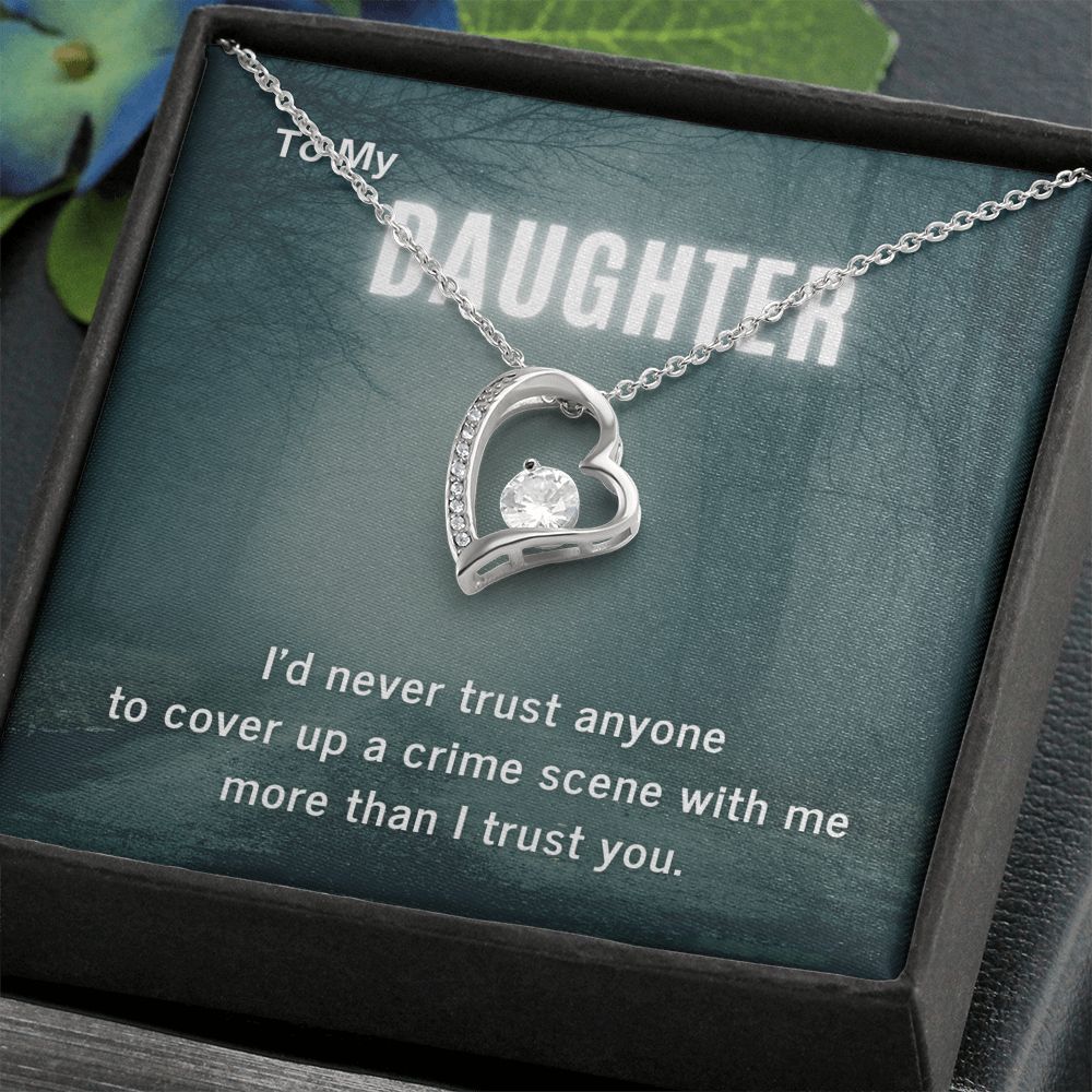 True Crime Junkie Gift for Daughter Heart Pendant Necklace