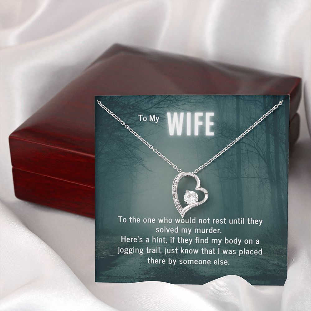 True Crime Junkie Gift for Wife Heart Pendant Necklace