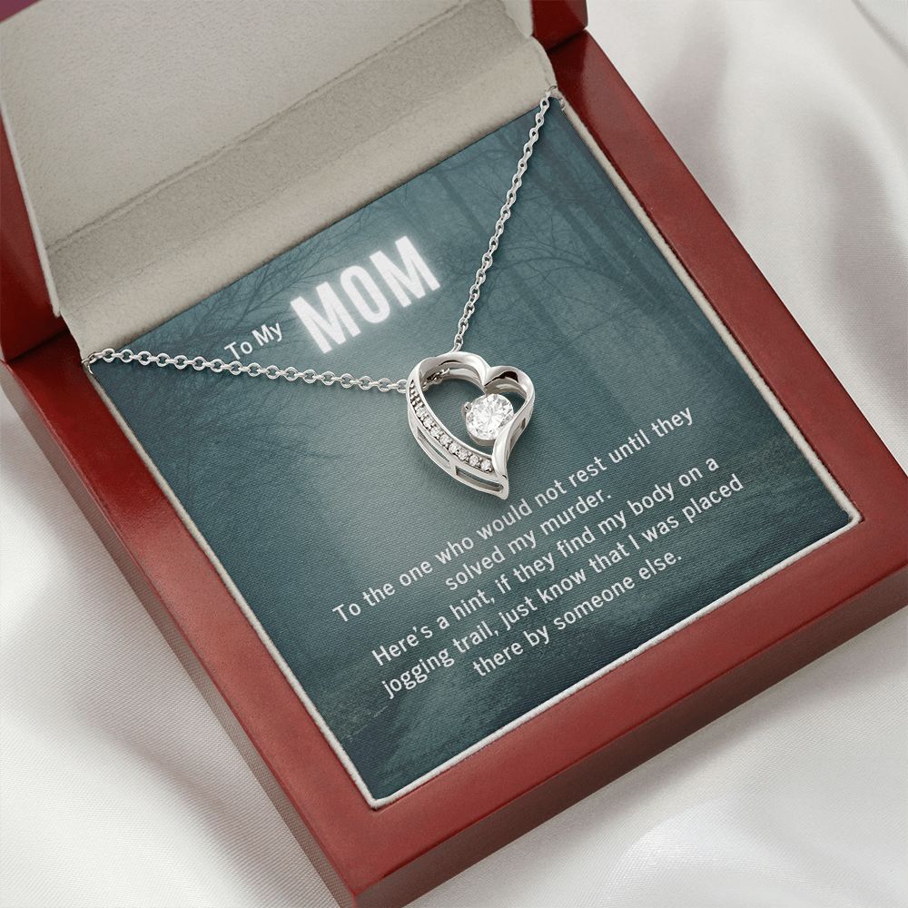 True Crime Junkie Gift for Mom Heart Pendant Necklace