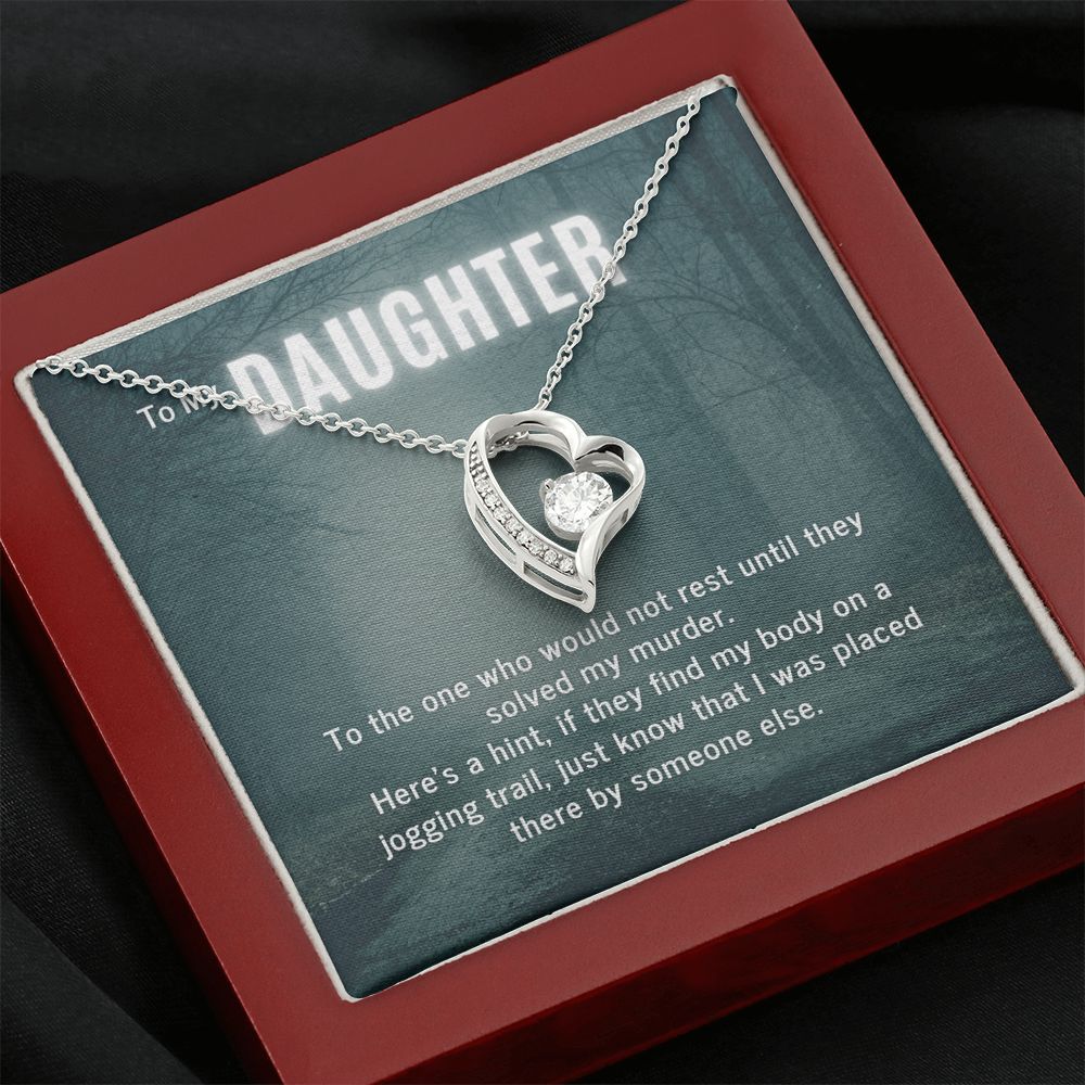 True Crime Junkie Gift for Daughter Heart Pendant Necklace
