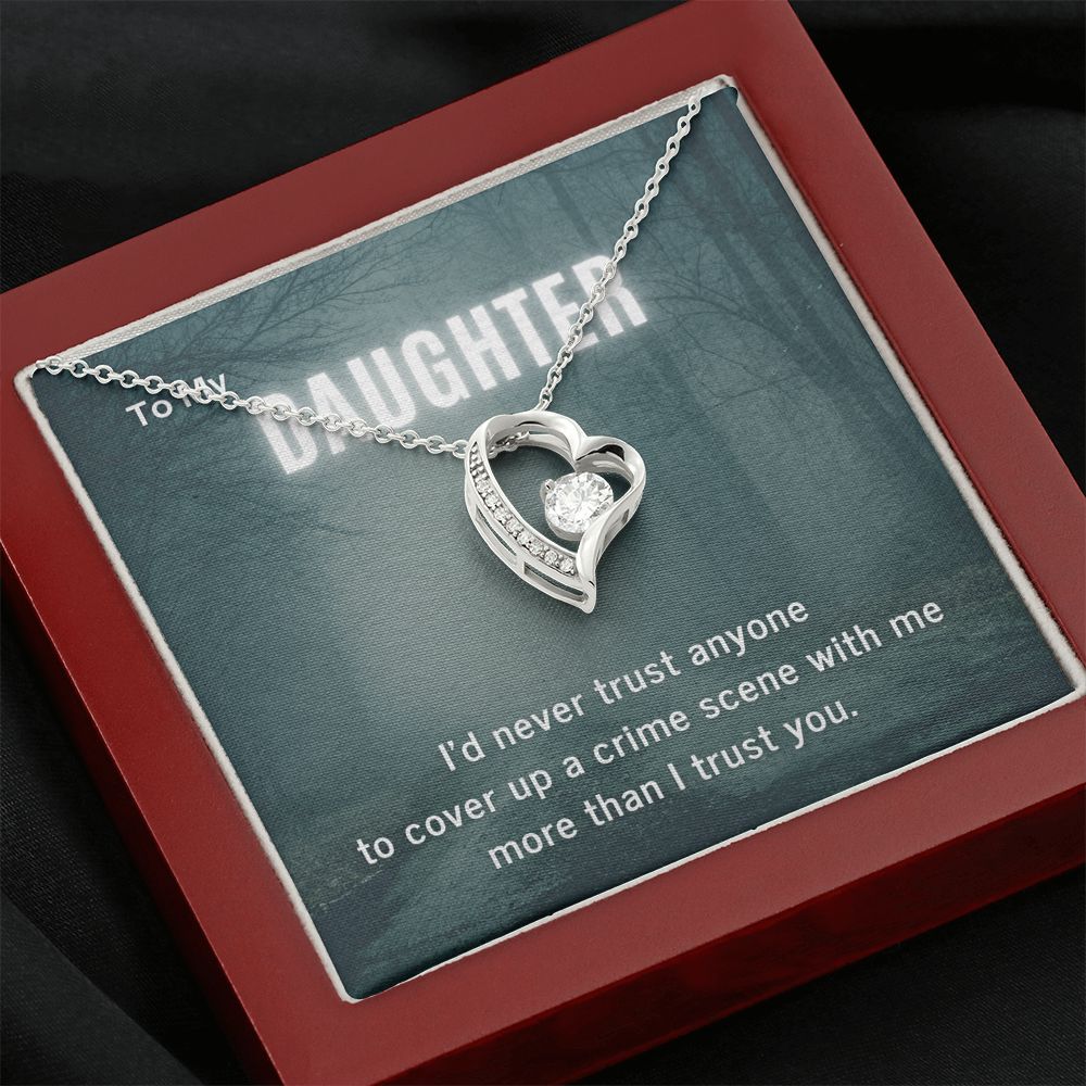 True Crime Junkie Gift for Daughter Heart Pendant Necklace