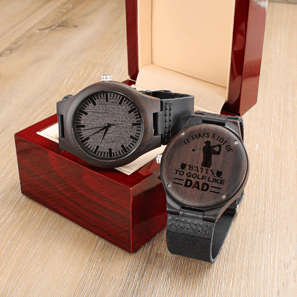 Engraved Wooden  Watch for A Dad With Sense of Humor