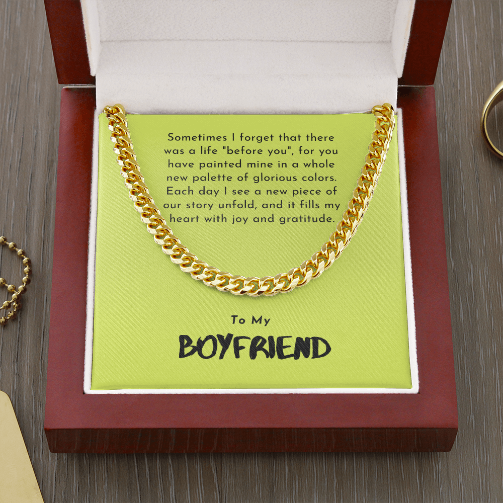 Boyfriend Gift, Cuban Link Chain Necklace