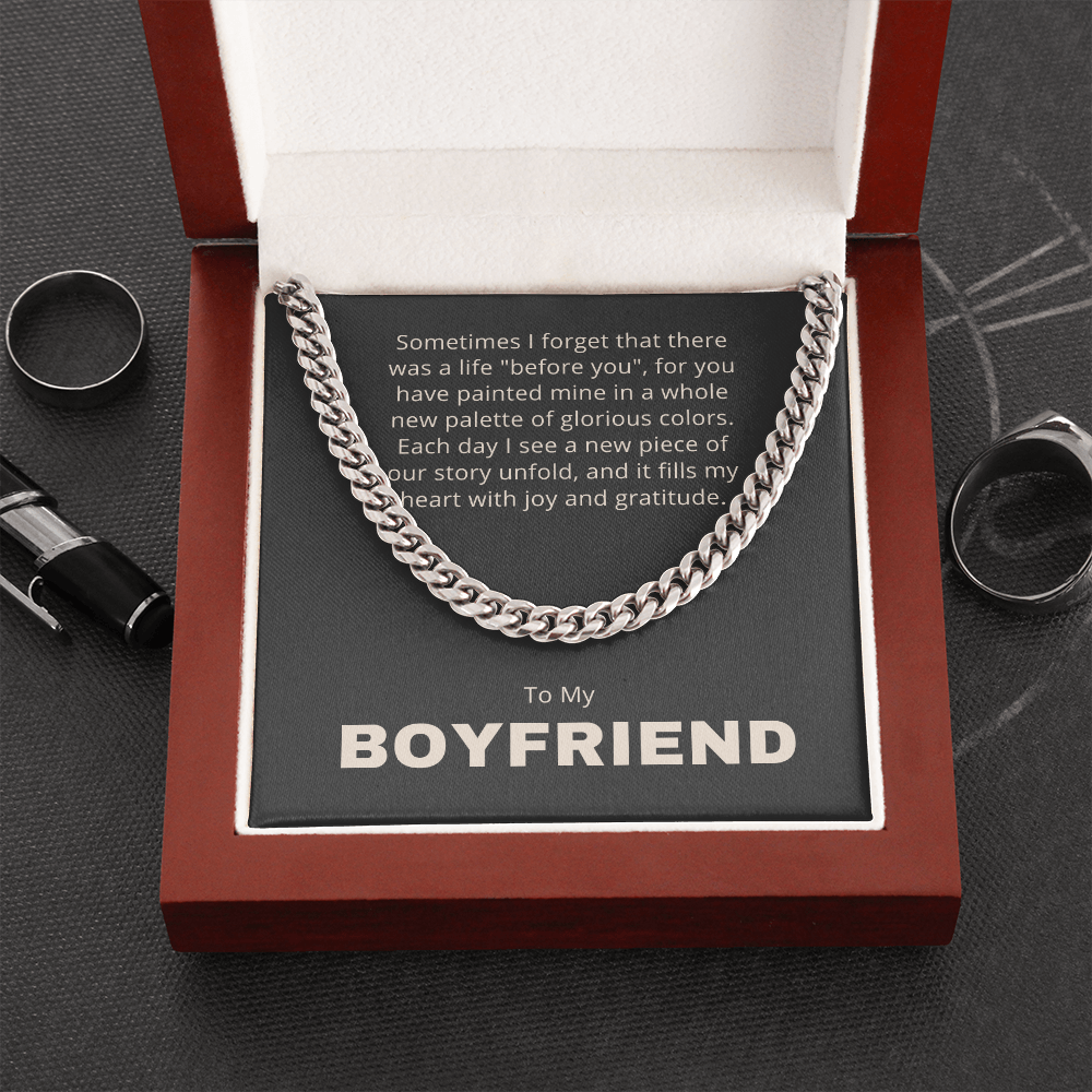 Boyfriend Gift, Cuban Link Chain Necklace