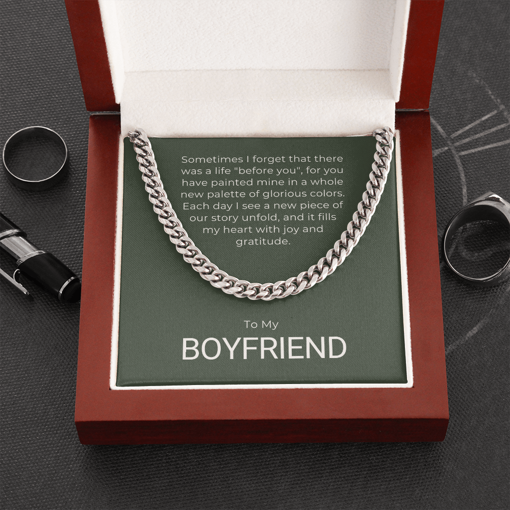 Boyfriend Gift , Cuban Link Chain Necklace