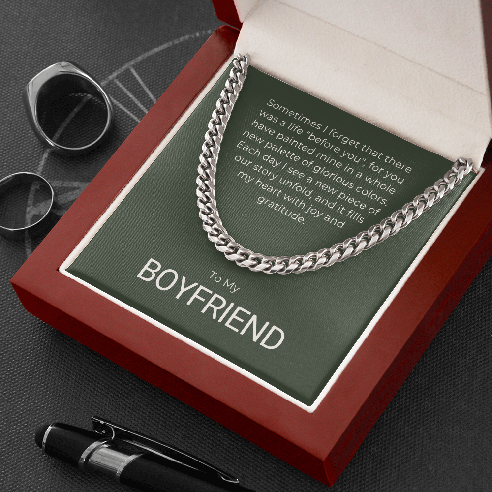 Boyfriend Gift , Cuban Link Chain Necklace