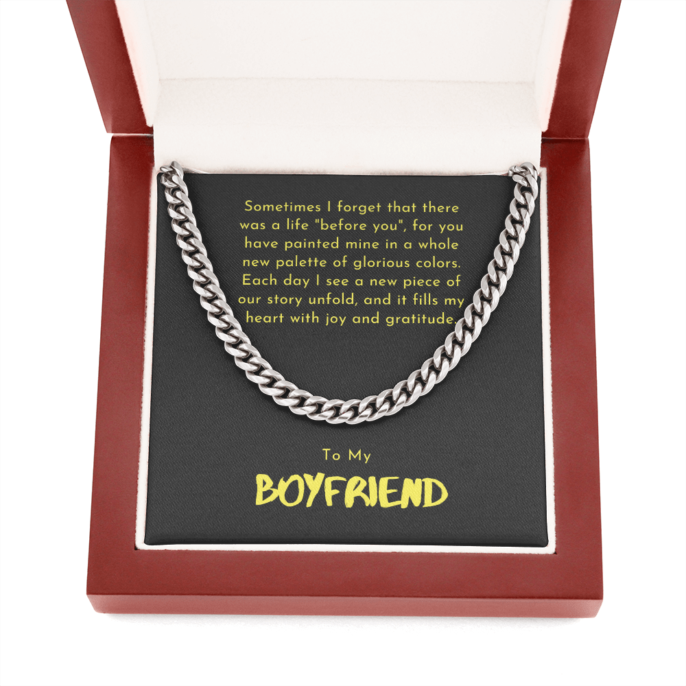Boyfriend Gift, Cuban Link Chain Necklace