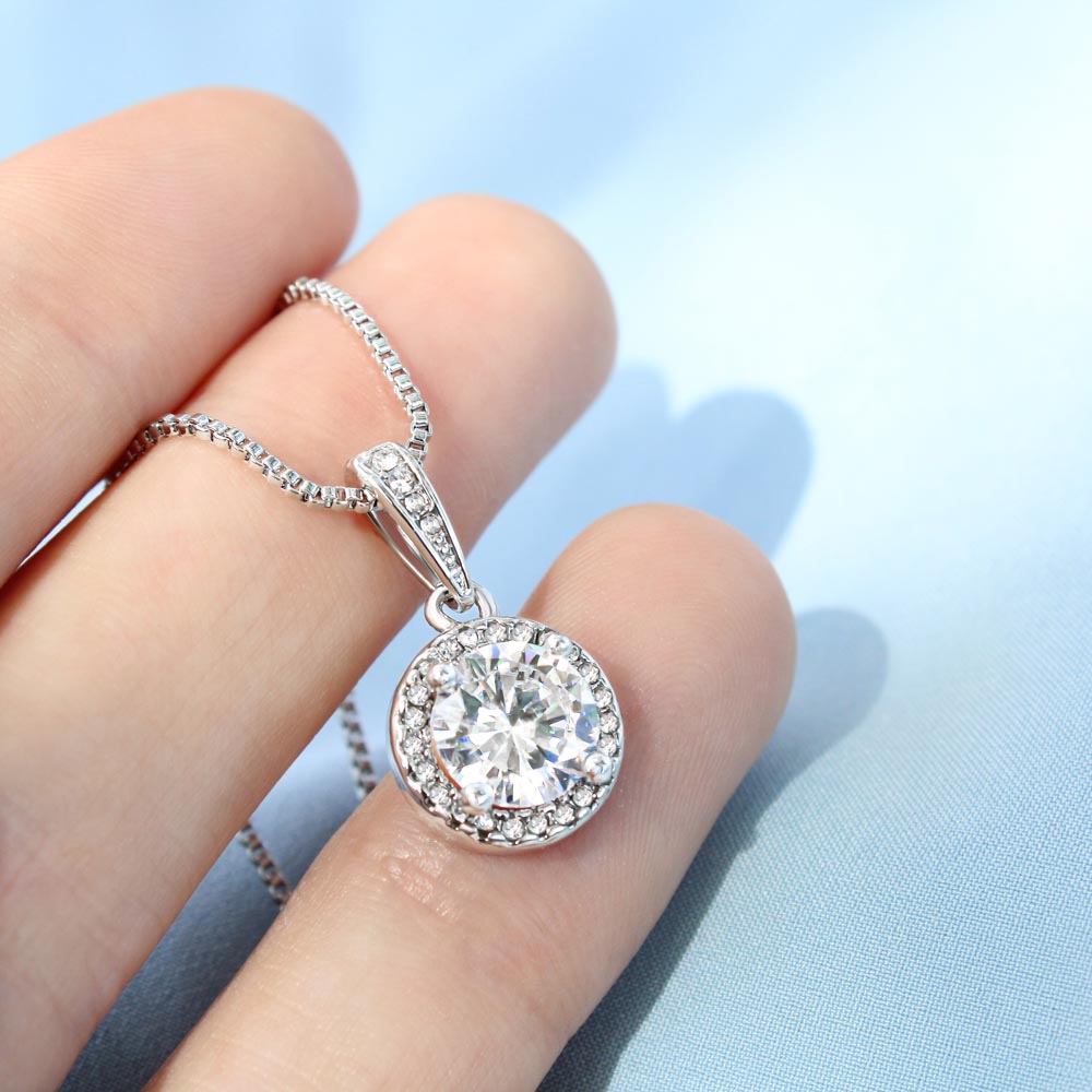 Flower Girl Proposal Gift, CZ Pendant Necklace