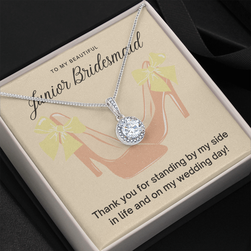 Junior Bridesmaid Thank You Gift, CZ Pendant Necklace