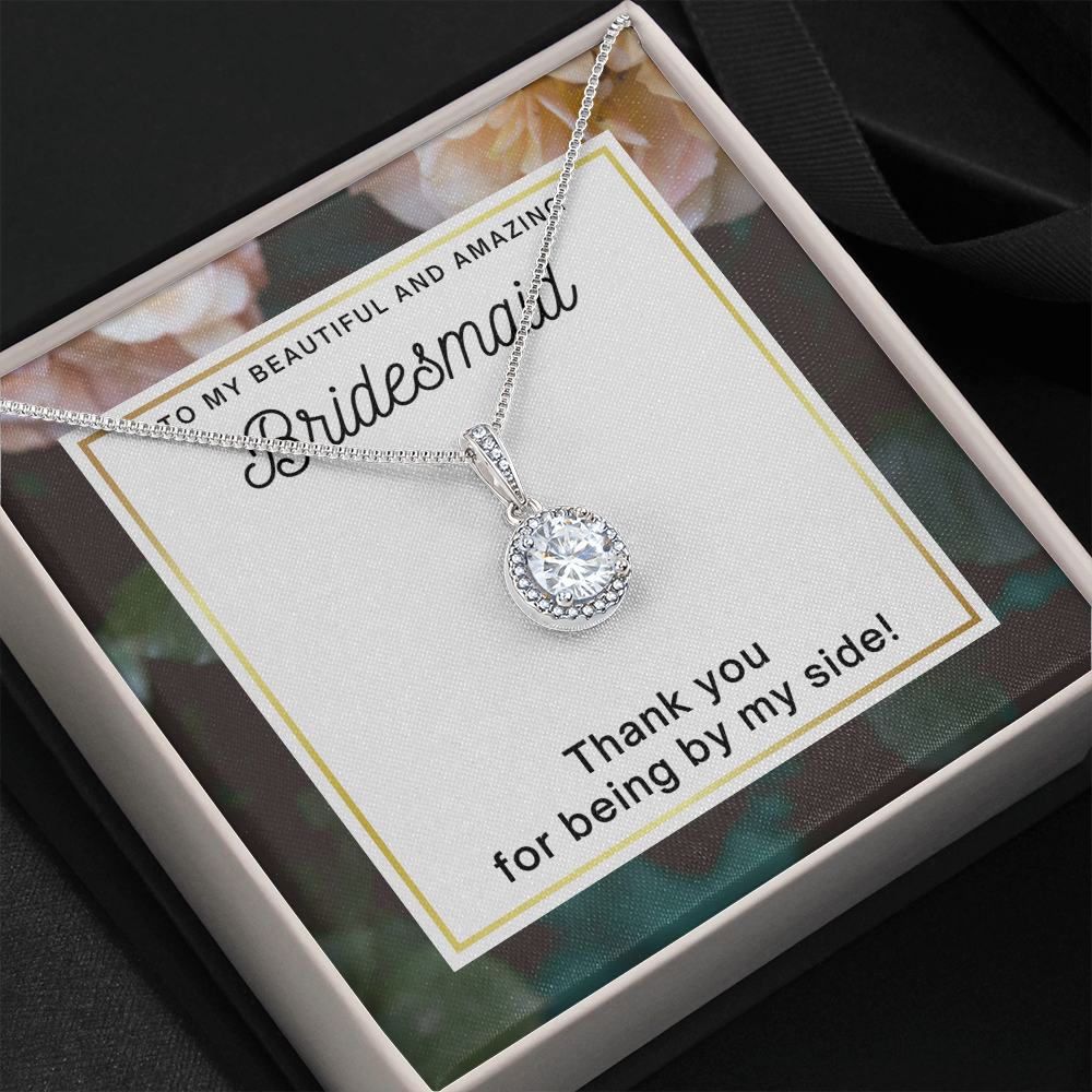 Bridesmaid Thank You Gift, CZ Pendant Necklace