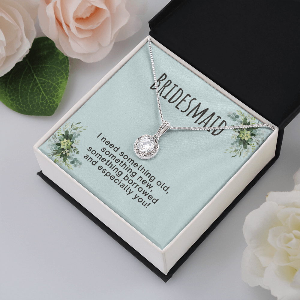 Bridesmaid Proposal Gift, CZ Pendant Necklace