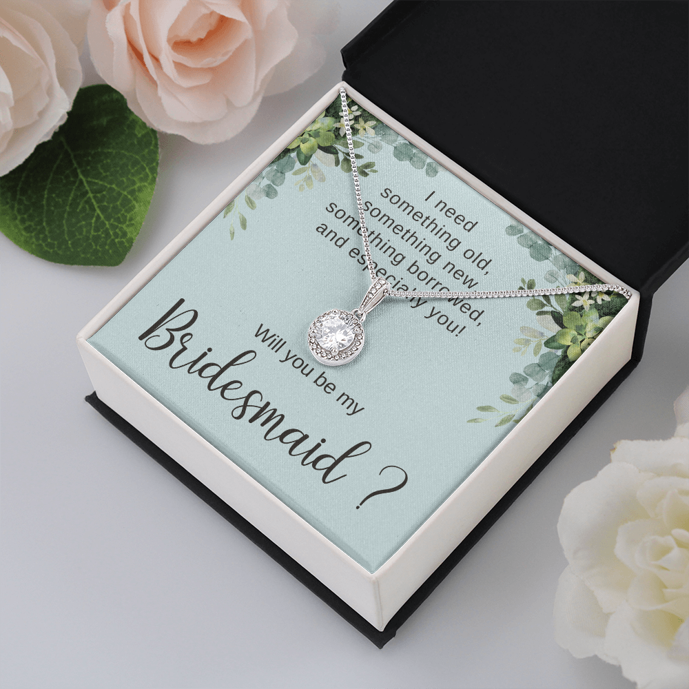 Bridesmaid Proposal Gift, CZ Pendant Necklace