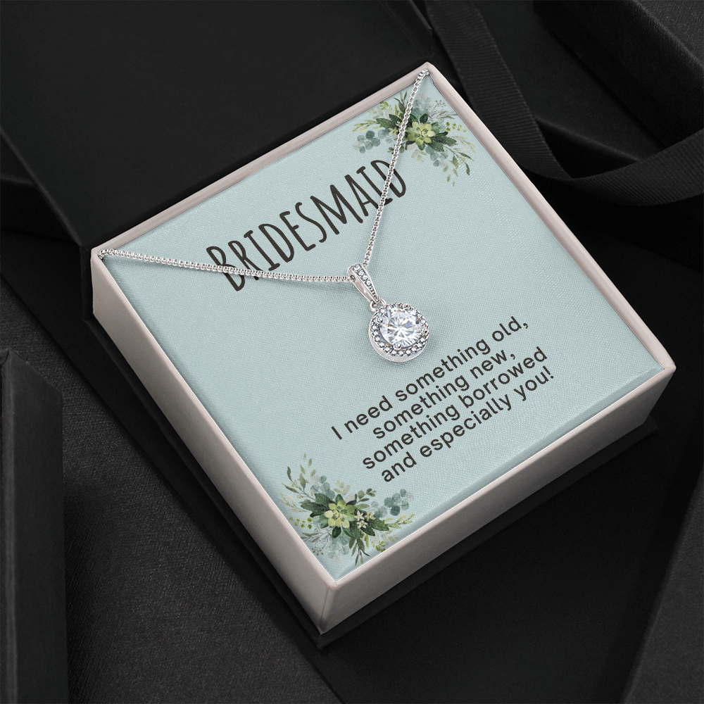 Bridesmaid Proposal Gift, CZ Pendant Necklace