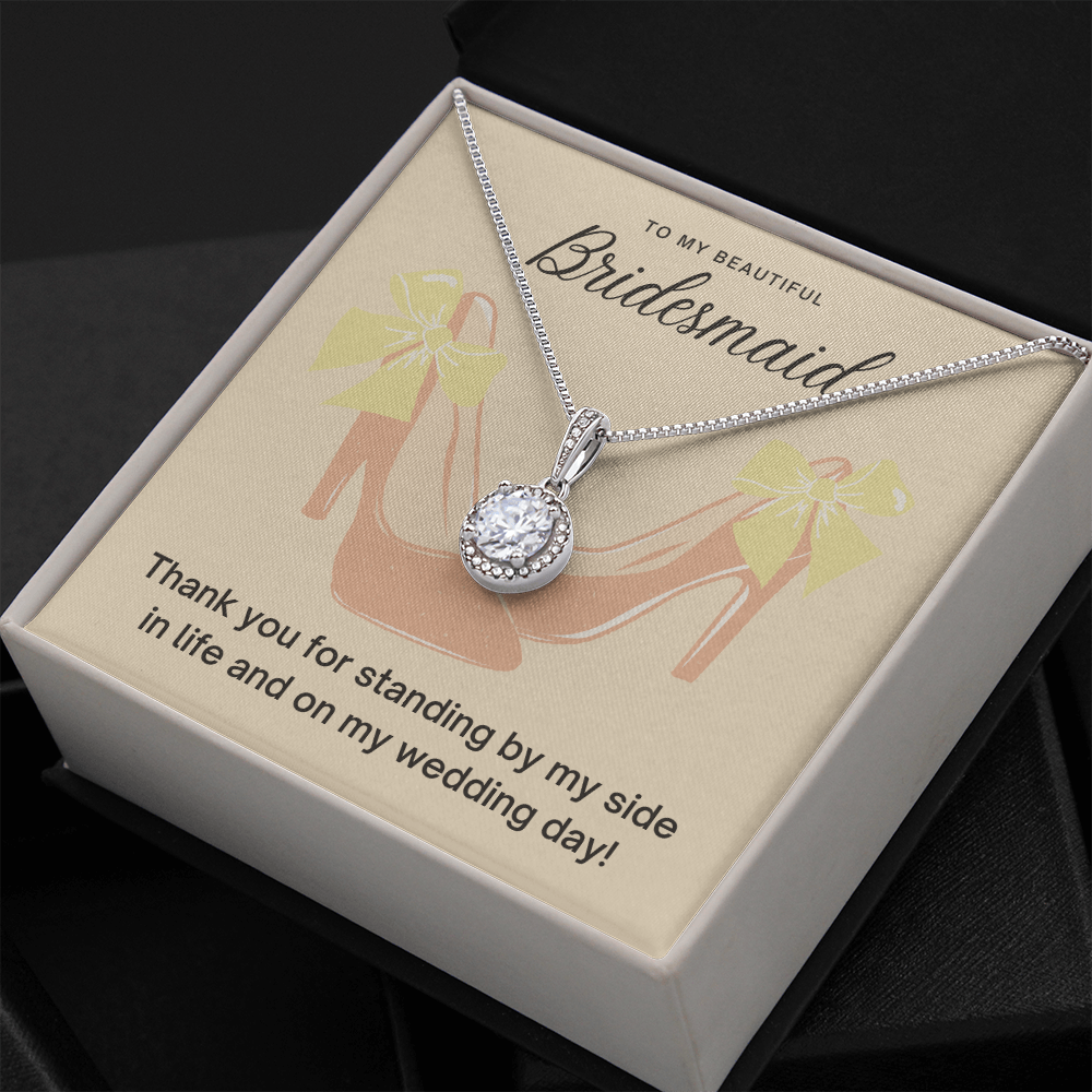 Bridesmaid Thank You Gift, CZ Pendant Necklace