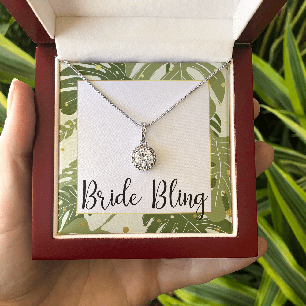 Bride Bling CZ Pendant Necklace, Tropical Theme