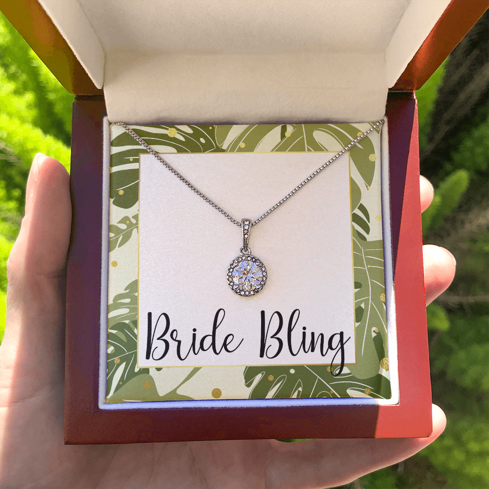 Bride Bling CZ Pendant Necklace, Tropical Theme