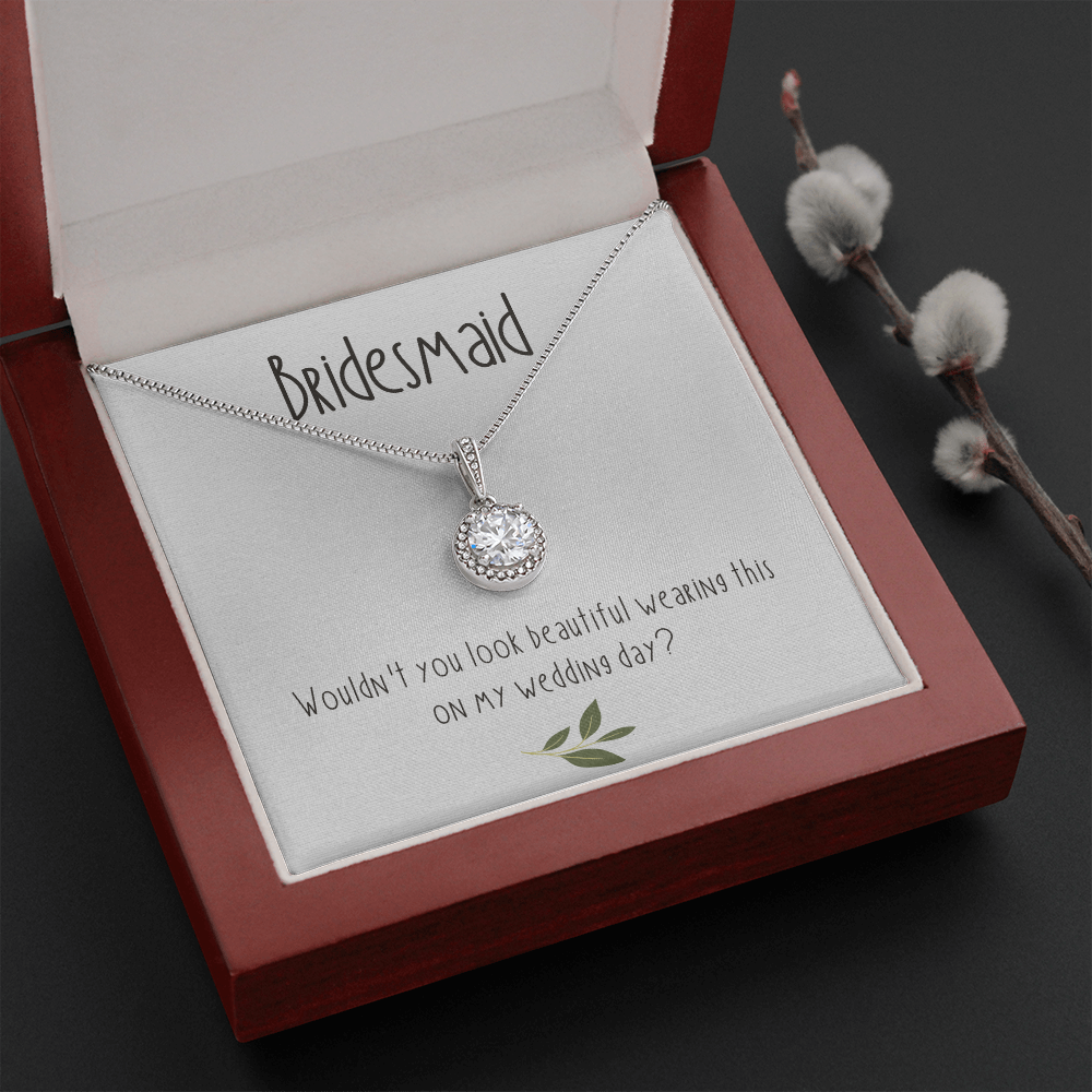 Bridesmaid Gift, CZ Pendant Necklace