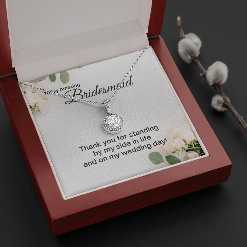 Bridesmaid Thank You Gift, CZ Pendant Necklace
